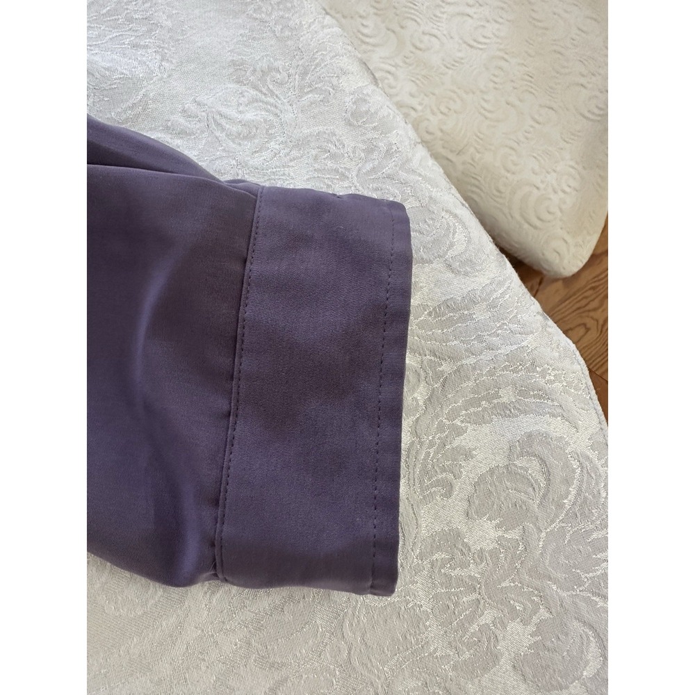 Orvis Men's XL Purple Solid Long Sleeve Button-Front Point Collar Dress Shirt - Picture 6 of 13
